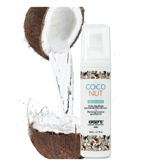 Huile de massage sensuel Exsens Coco – Effet Chaleur & Plaisir Gourmand - Bien-être intime - Espace-Love.ch