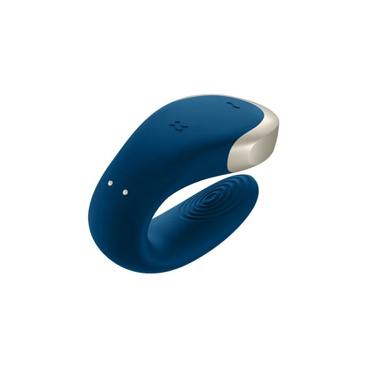 Masseur Couples Satisfyer Double Love Bleu – Plaisir Partagé & Connecté - Bien-être intime - Espace-Love.ch