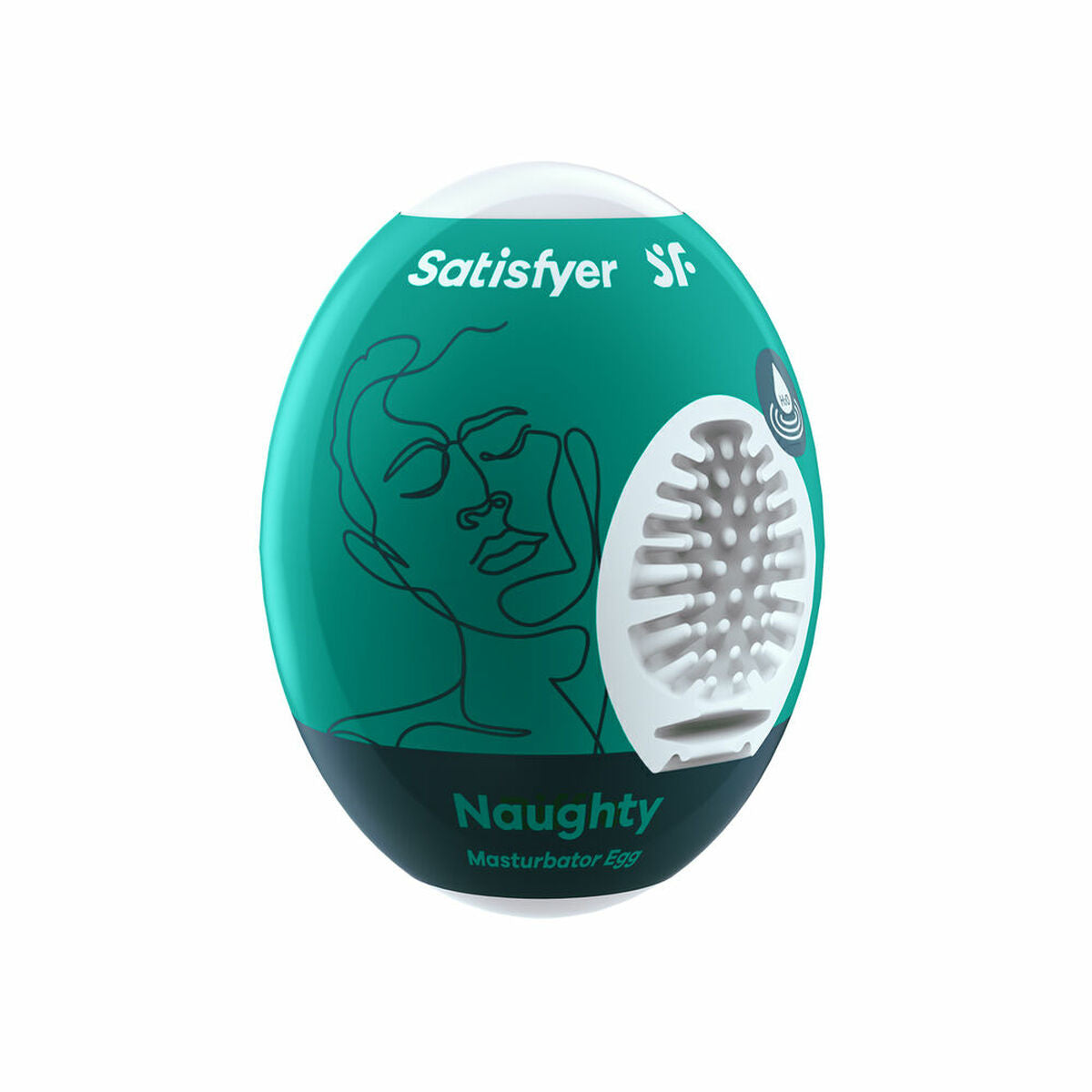 Œuf Masturbateur Satisfyer Naughty Vert – Sensation Peau & Stimulation Texturée - Bien-être intime - Espace-Love.ch