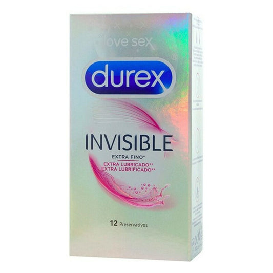 Préservatifs Durex Invisible Extra Lubrifiés (12 Unités) – Finesse & Glisse Ultime - Bien-être intime - Espace-Love.ch