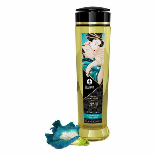 Huile de massage sensuel Shunga – Fleurs des Îles (240 ml)