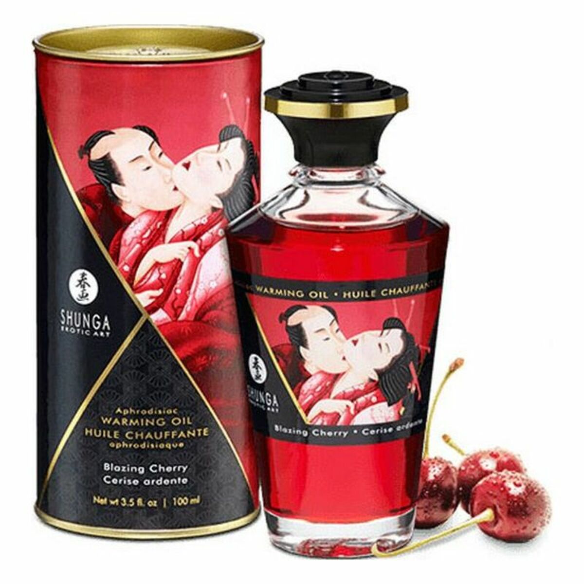 Huile de massage sensuel Shunga – Cerise (100 ml)