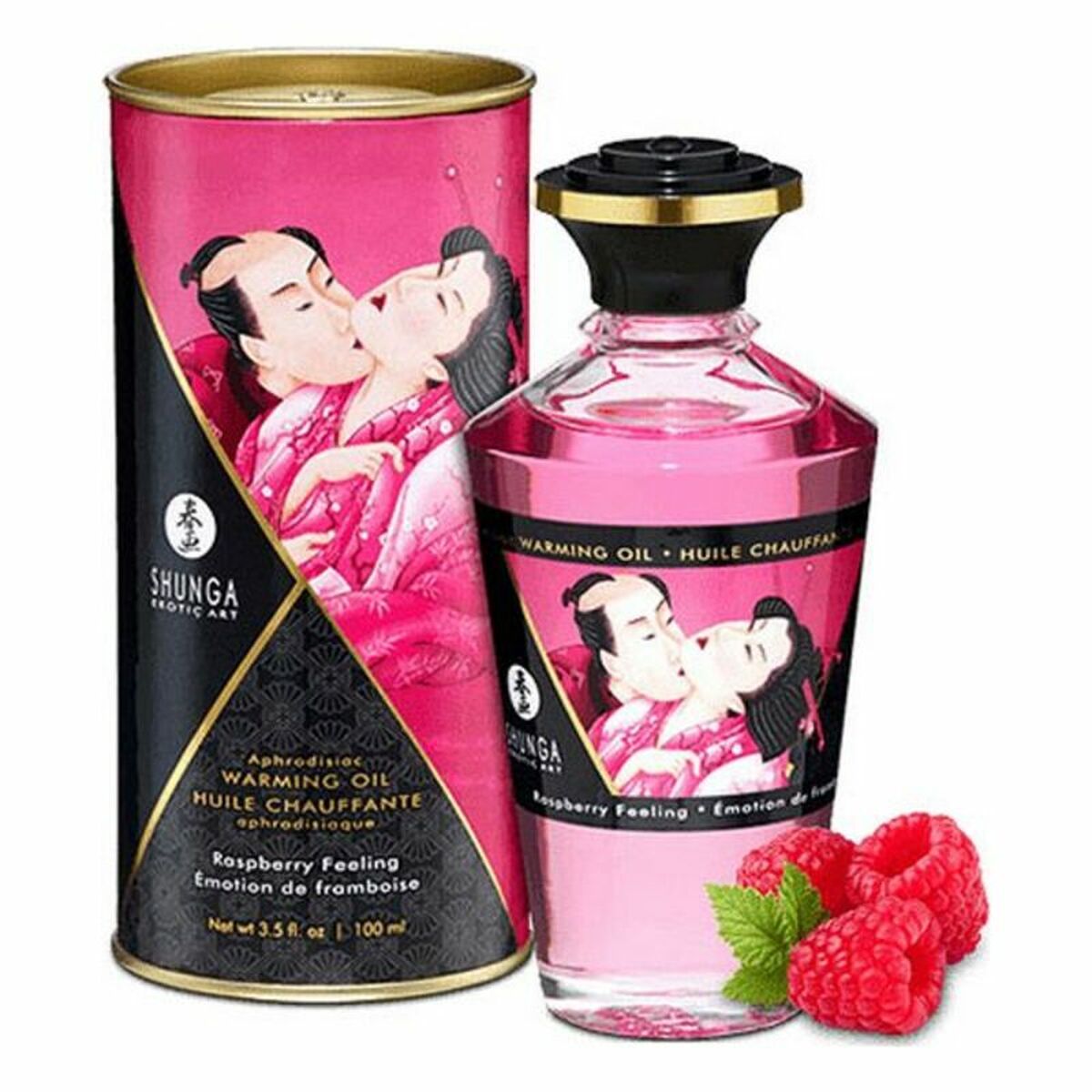 Huile de massage sensuel Shunga – Framboise (100 ml)
