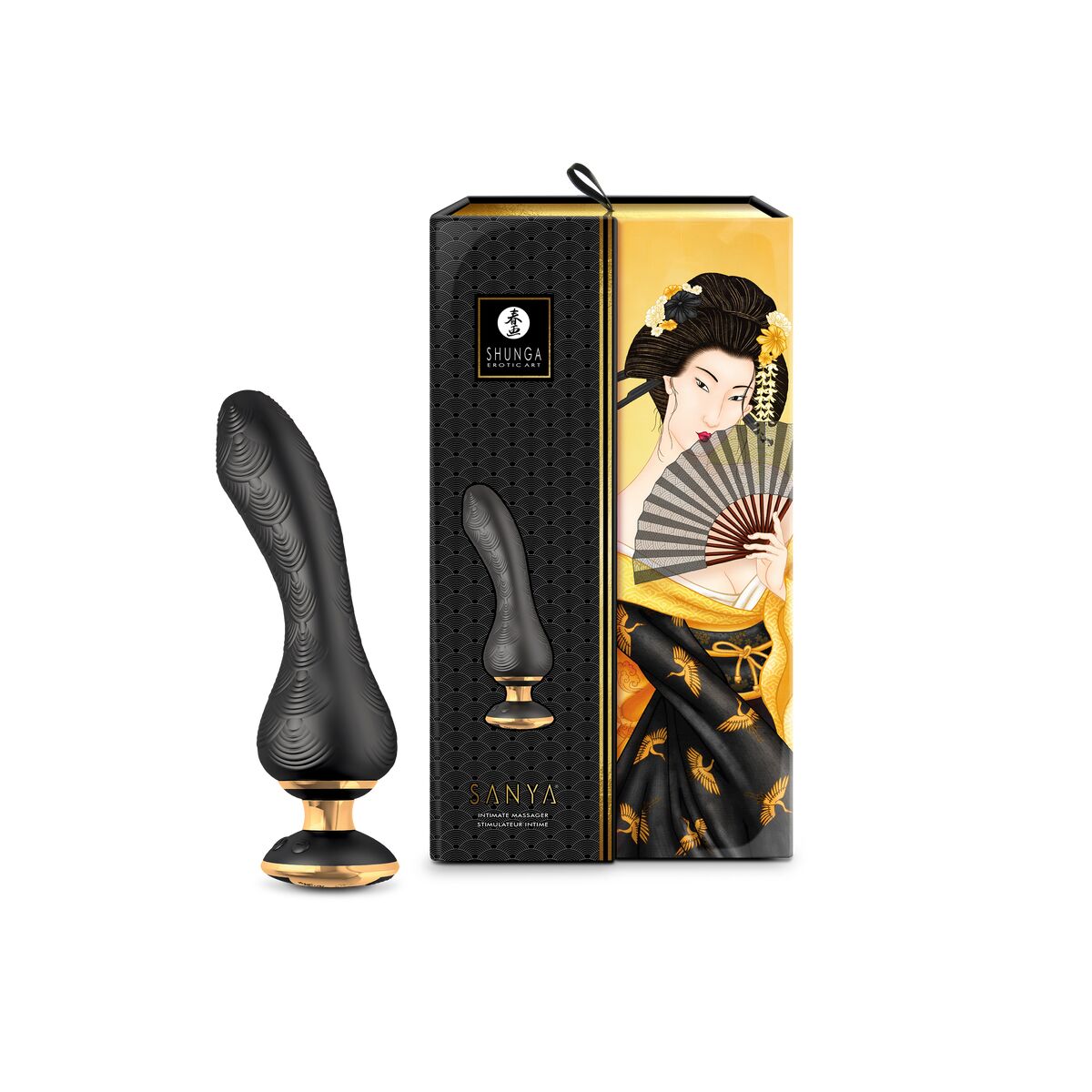 stimulateur G-Spot Shunga Sanya Noir – Stimulation Précise & Design Éclatant - Bien-être intime - Espace-Love.ch