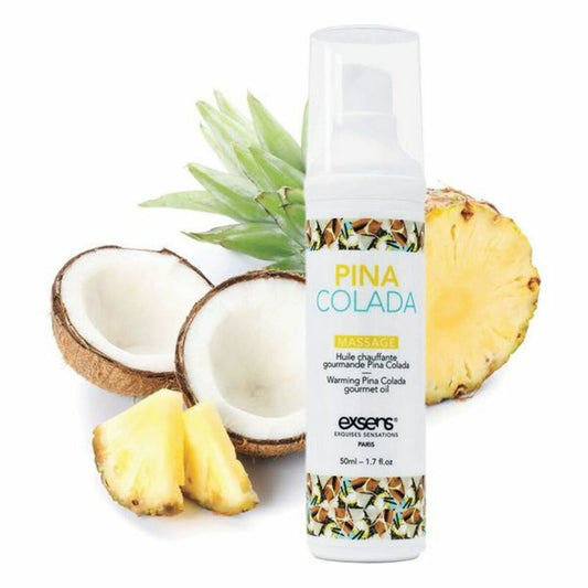 Huile de massage sensuel Exsens Piña Colada – Chaleur Exotique & Plaisir Gourmand - Bien-être intime - Espace-Love.ch