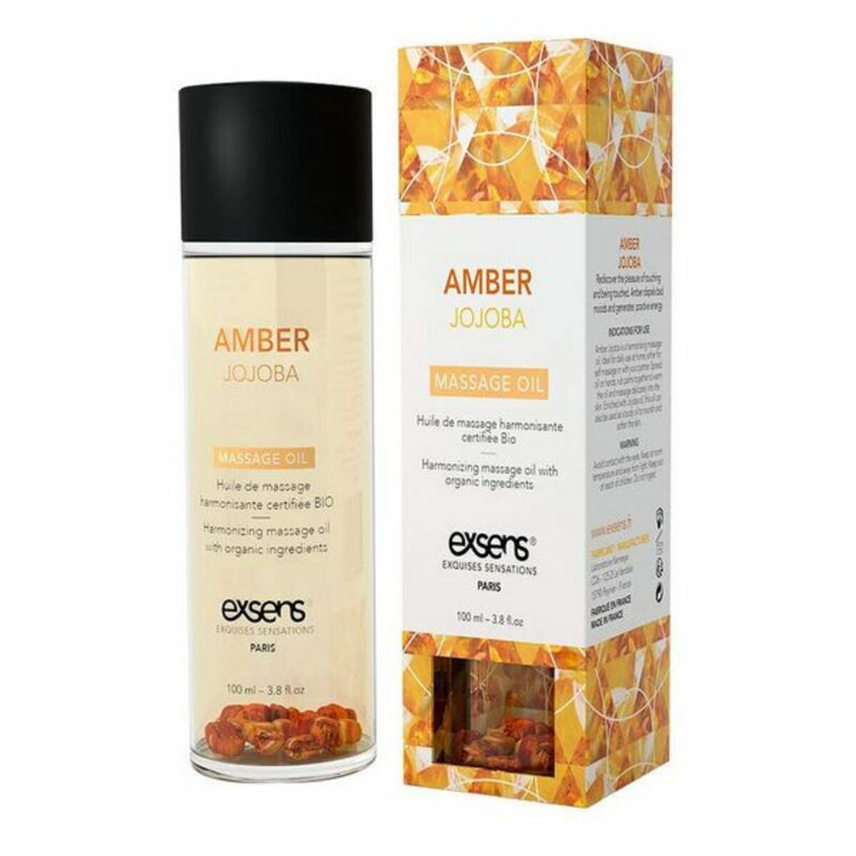 Huile de massage romantique Exsens Jojoba (100 ml)