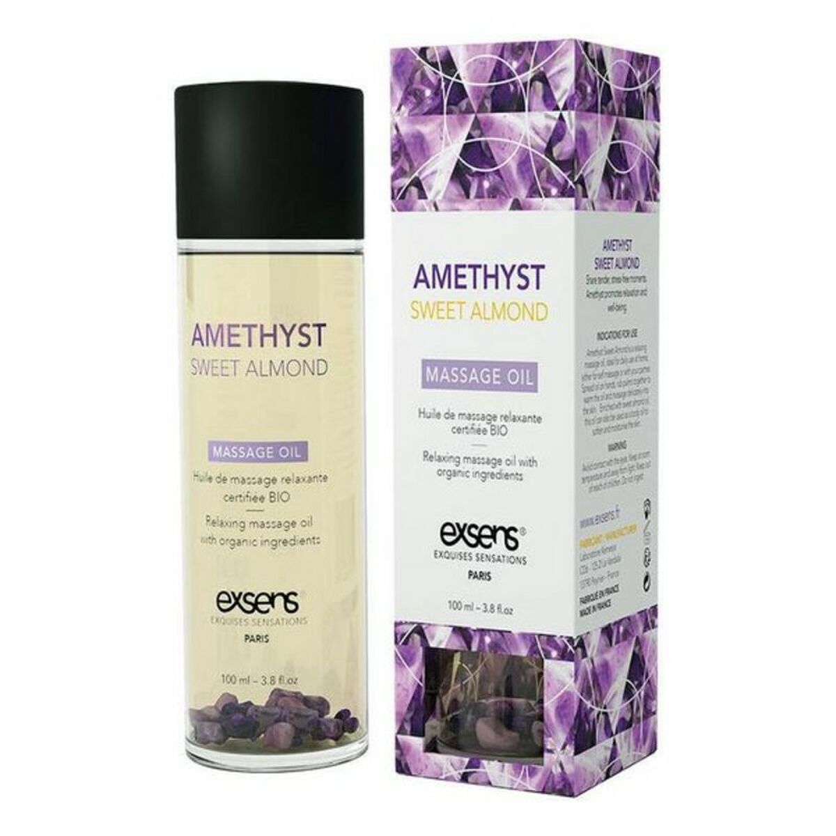Huile de massage romantique Exsens Améthyste (100 ml)