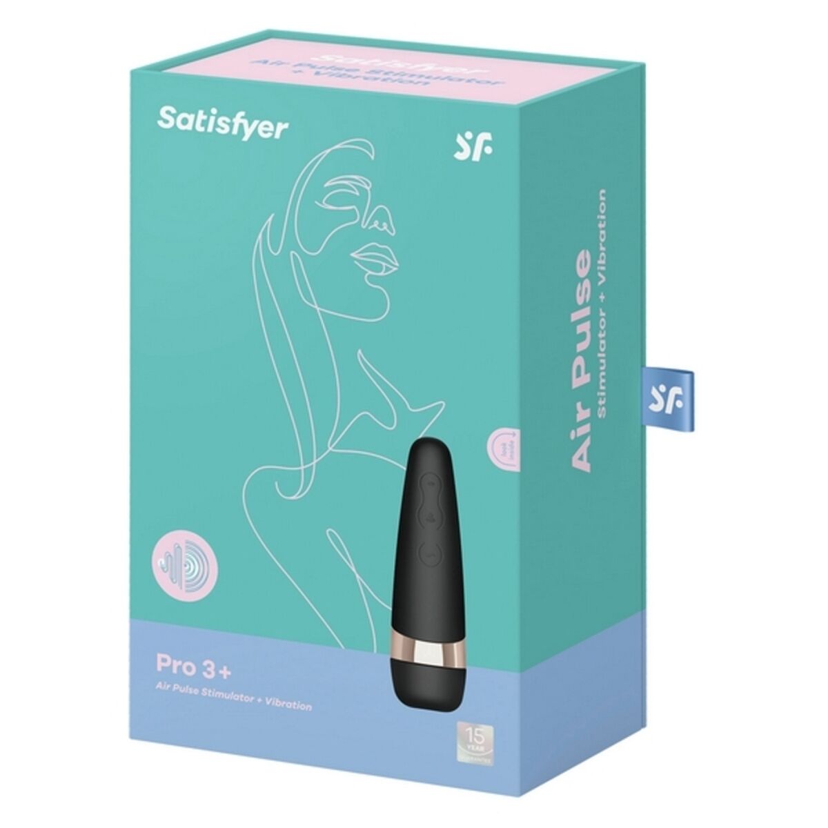 Aspirateur à clitoris Satisfyer Pro 3+ Noir – Double Stimulation Air-Pulse & Vibrations - Bien-être intime - Espace-Love.ch