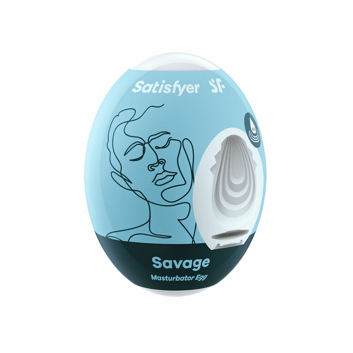Œuf Masturbateur Satisfyer Savage Bleu – Sensations Sauvages & Texture Ultra-Flexible - Bien-être intime - Espace-Love.ch
