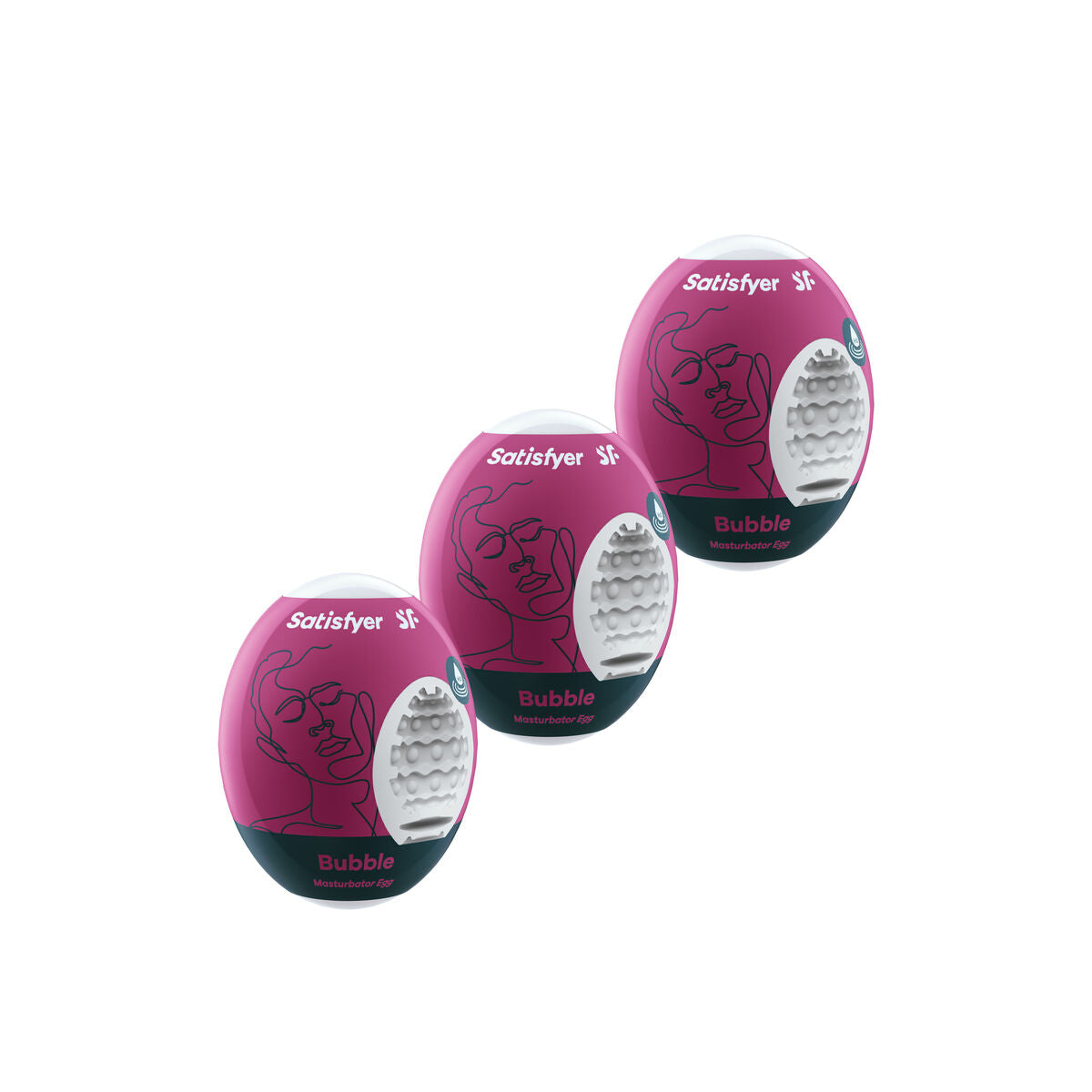 Pack de 3 Œufs Masturbateurs Satisfyer – Plaisir Nomade & Textures Variées - Bien-être intime - Espace-Love.ch