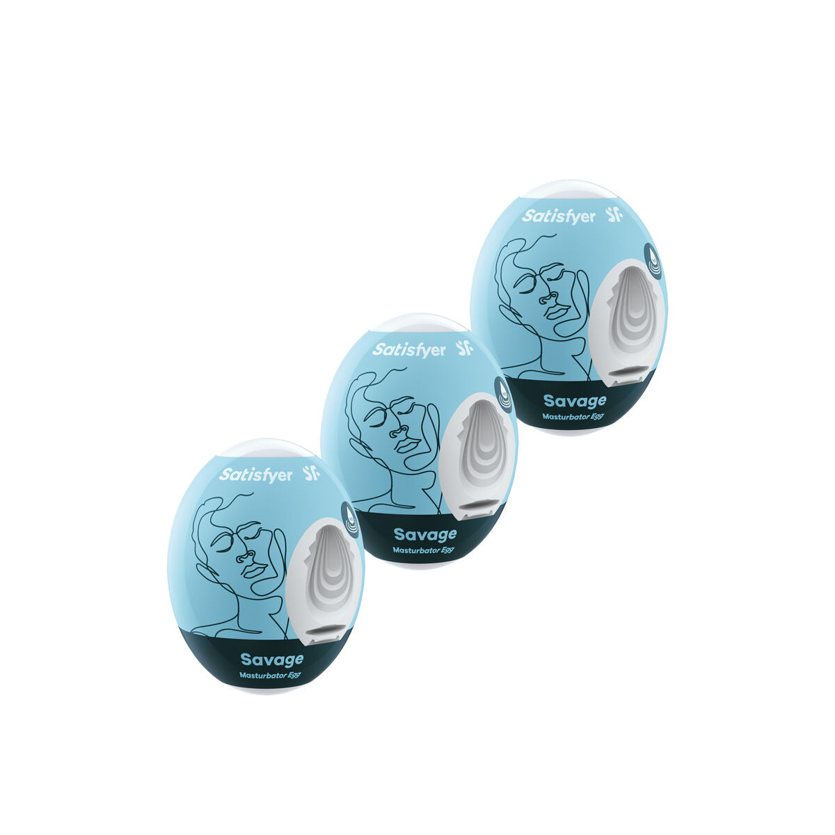 Pack de 3 Œuf Masturbateur Satisfyer – Plaisir Nomade & Texture Ultra-Flexible - Bien-être intime - Espace-Love.ch