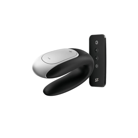 Masseur Couples Satisfyer Double Fun Noir – Complicité Connectée & Design Flexible - Bien-être intime - Espace-Love.ch