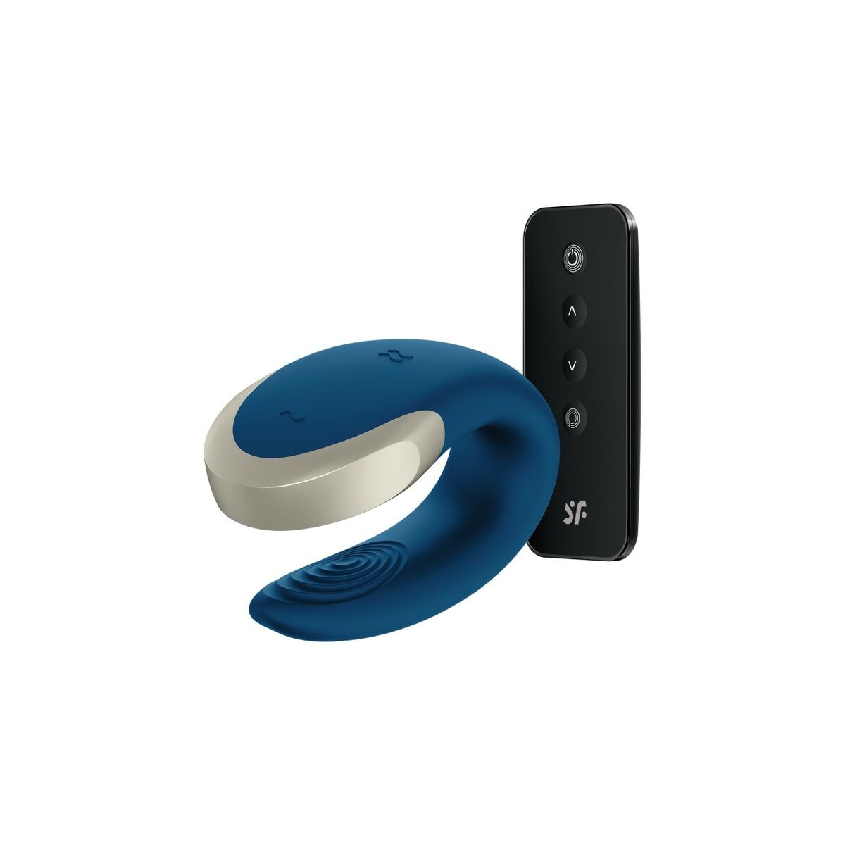 Masseur Couples Satisfyer Double Love Bleu – Plaisir Partagé & Connecté - Bien-être intime - Espace-Love.ch