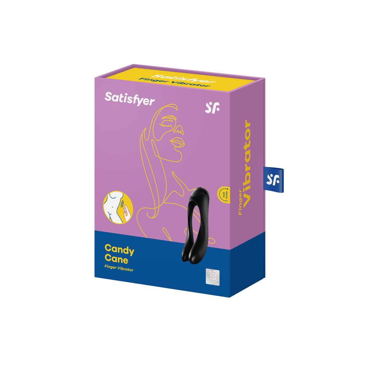 Masseur Couples Satisfyer Candy Cane Noir – Plaisir Partagé & Double Stimulation - Bien-être intime - Espace-Love.ch