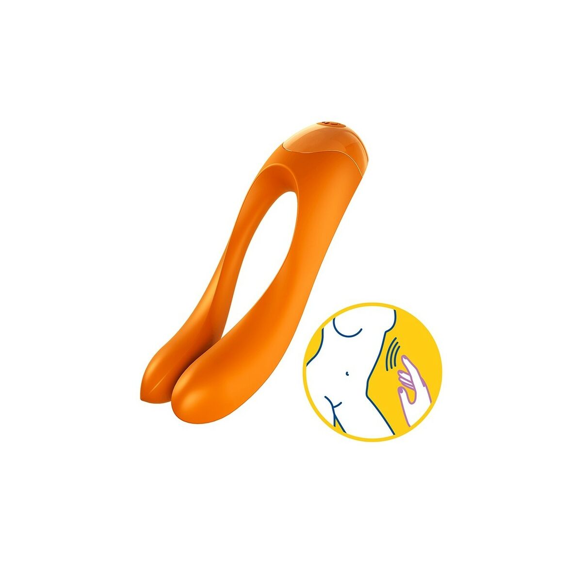 Masseur Couples Satisfyer Candy Cane Orange – Plaisir Partagé & Double Stimulation - Bien-être intime - Espace-Love.ch