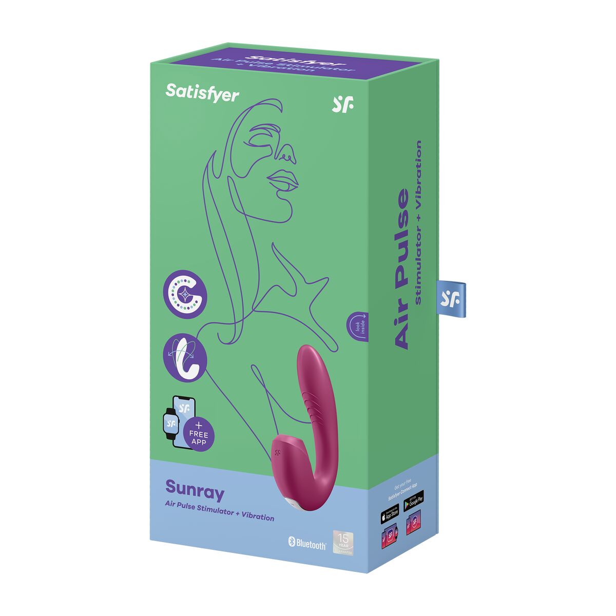 Aspirateur à clitoris Satisfyer Sunray Fuchsia – Stimulation Duale & Ondes de Pression - Bien-être intime - Espace-Love.ch