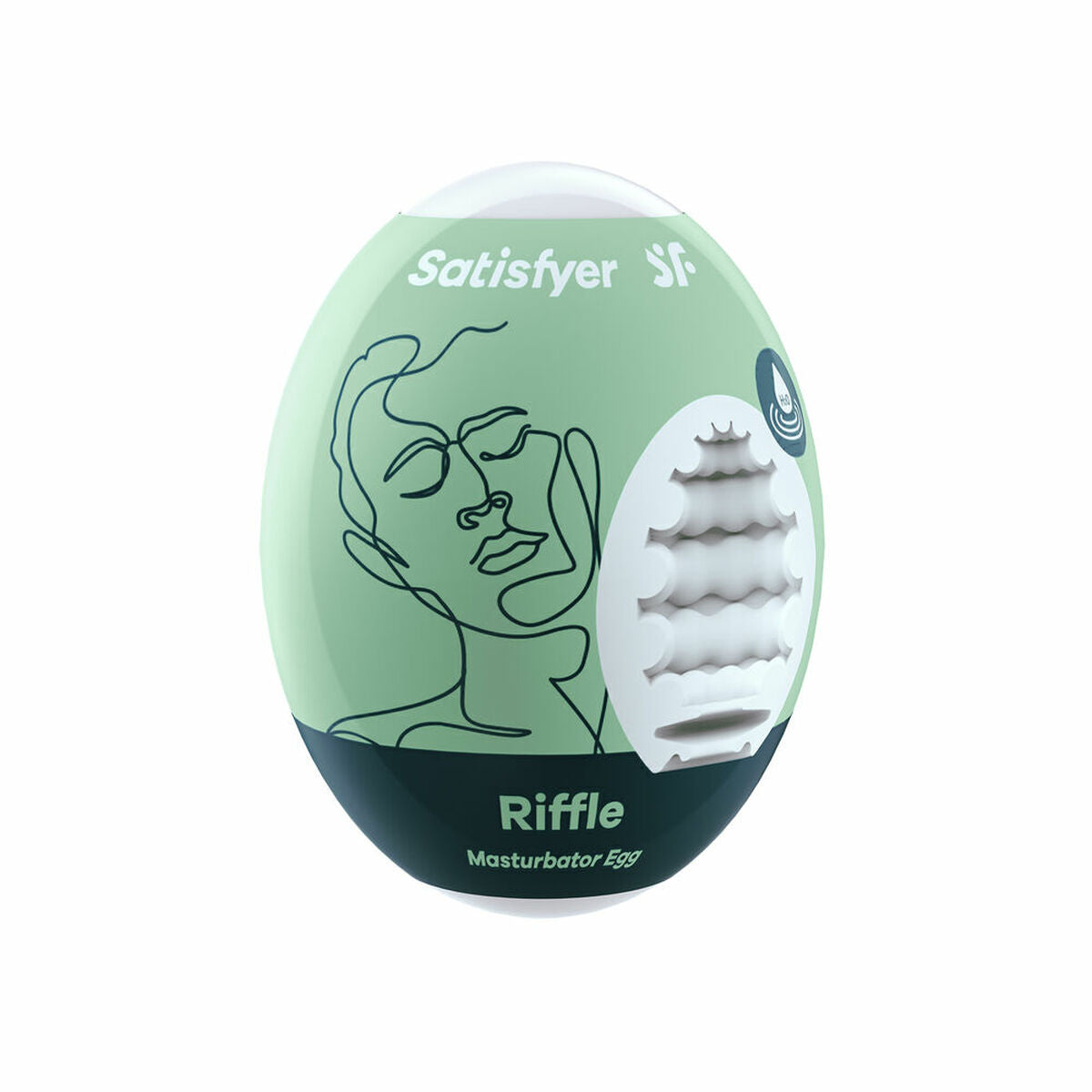 Œuf Masturbateur Satisfyer Riffle Vert – Texture Stimulante & Plaisir Nomade - Bien-être intime - Espace-Love.ch
