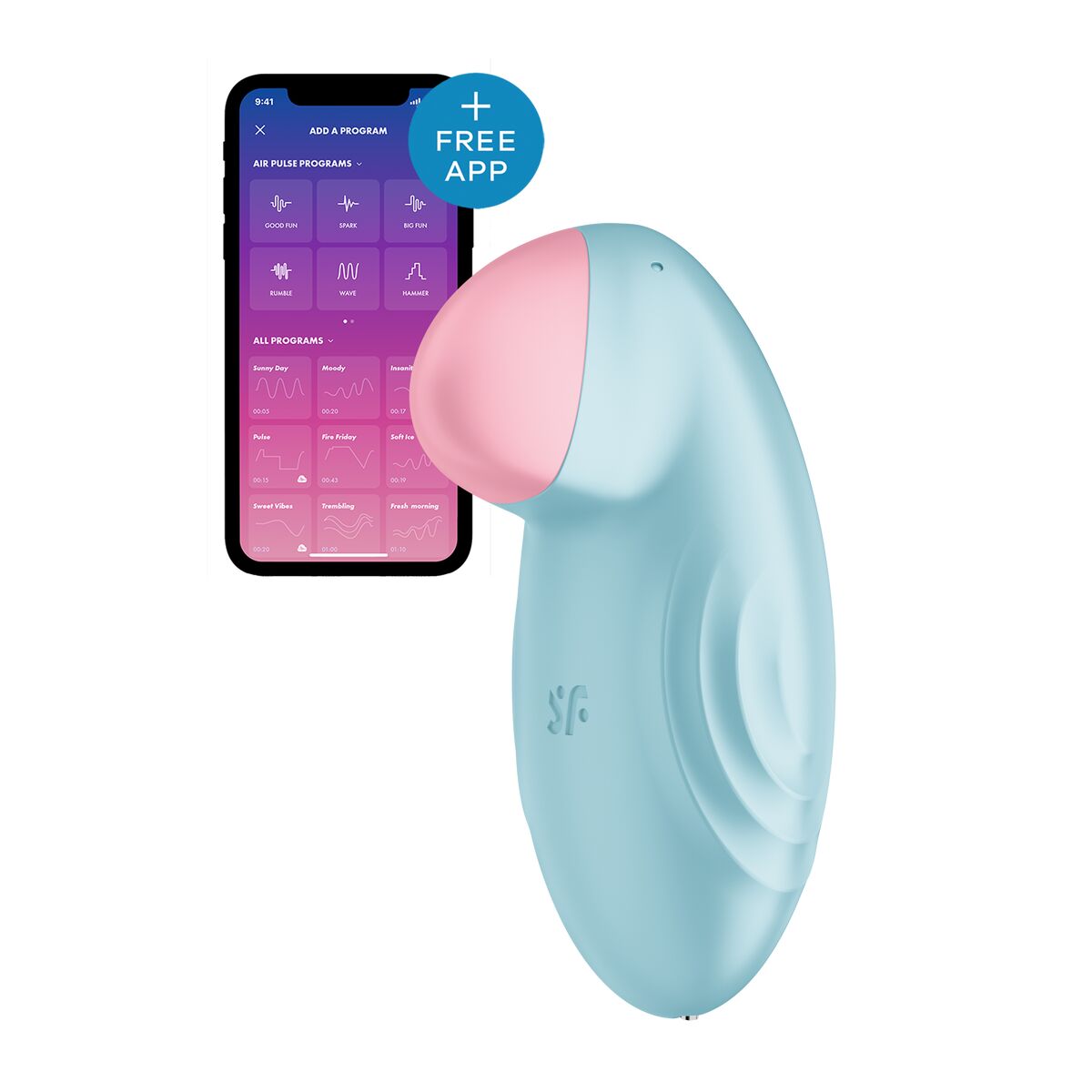 masseur personnel Satisfyer Bleu – Performance Silencieuse & Design Ergonomique - Bien-être intime - Espace-Love.ch