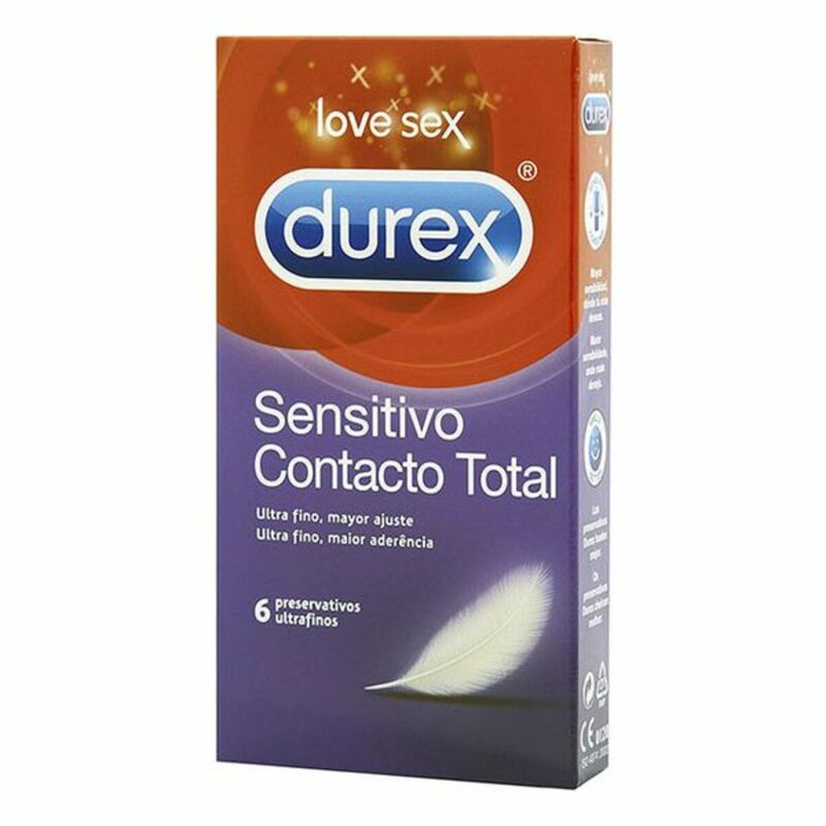 Préservatifs Durex Sensitivo Contacto Total (6 unités)