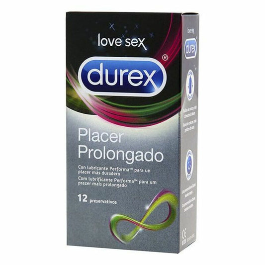Préservatifs Durex Placer Prolongado (12 unités) – Endurance & Plaisir Durable - Bien-être intime - Espace-Love.ch