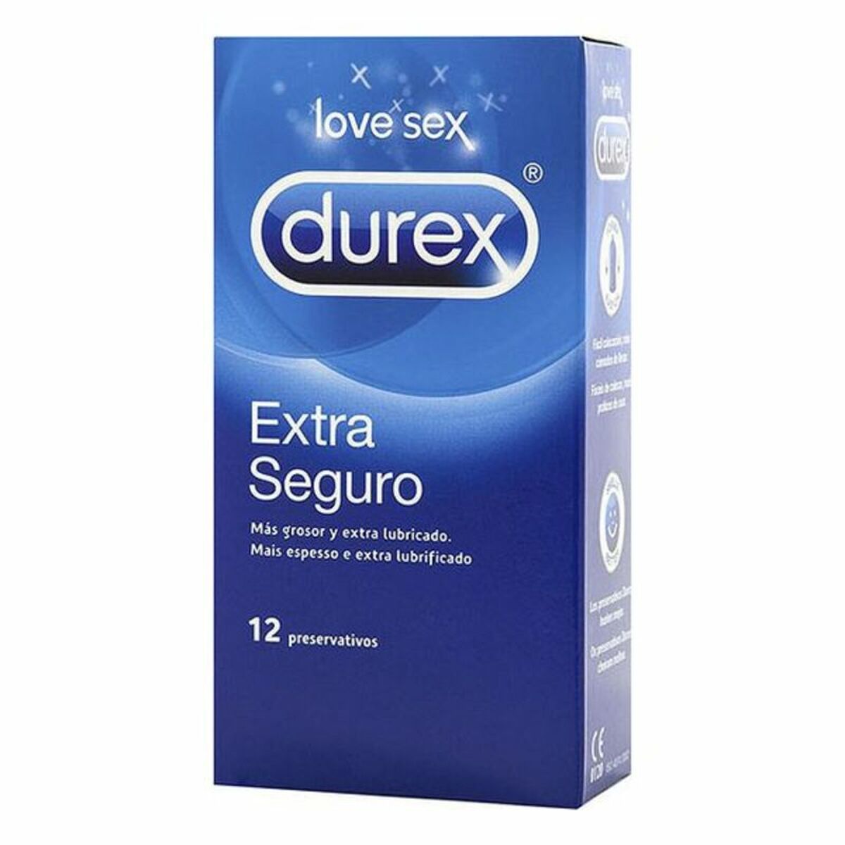 Préservatifs Durex Extra Seguro (12 Unités) – Protection Maximale & Sérénité - Bien-être intime - Espace-Love.ch