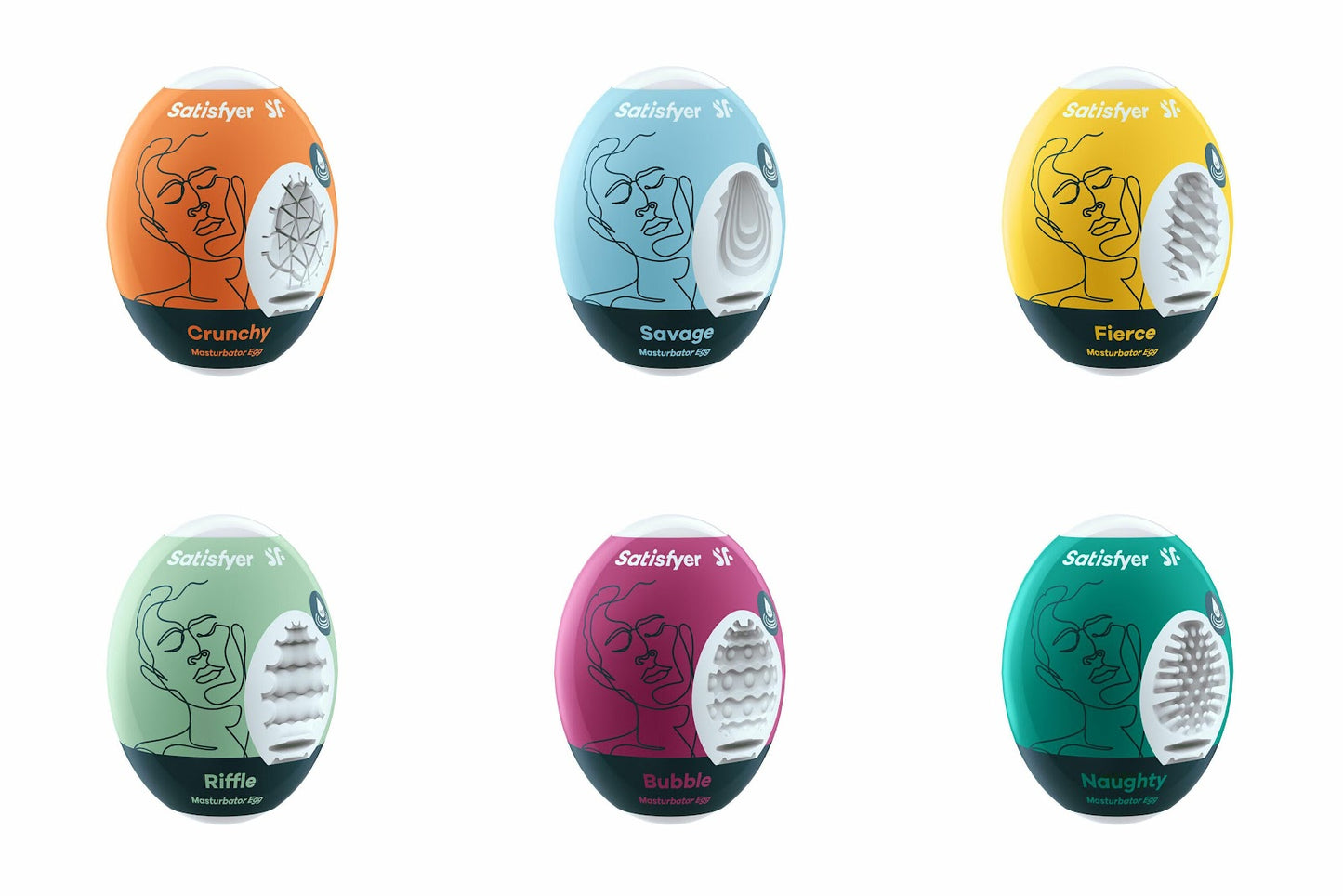 Pack de 6 Œufs Masturbateurs Satisfyer – Variété & Sensations - Bien-être intime - Espace-Love.ch