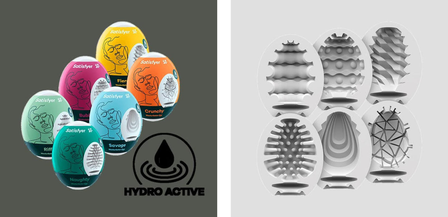 Pack de 6 Œufs Masturbateurs Satisfyer – Variété & Sensations - Bien-être intime - Espace-Love.ch