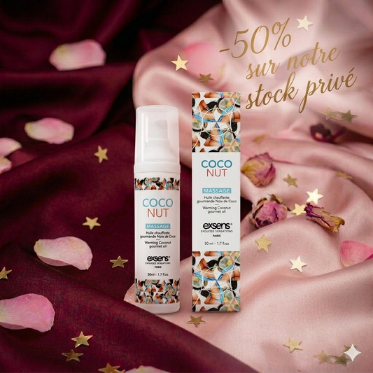 Exsens Sensual Coconut Massage Oil – Wärmende Wirkung & Gourmet-Genuss